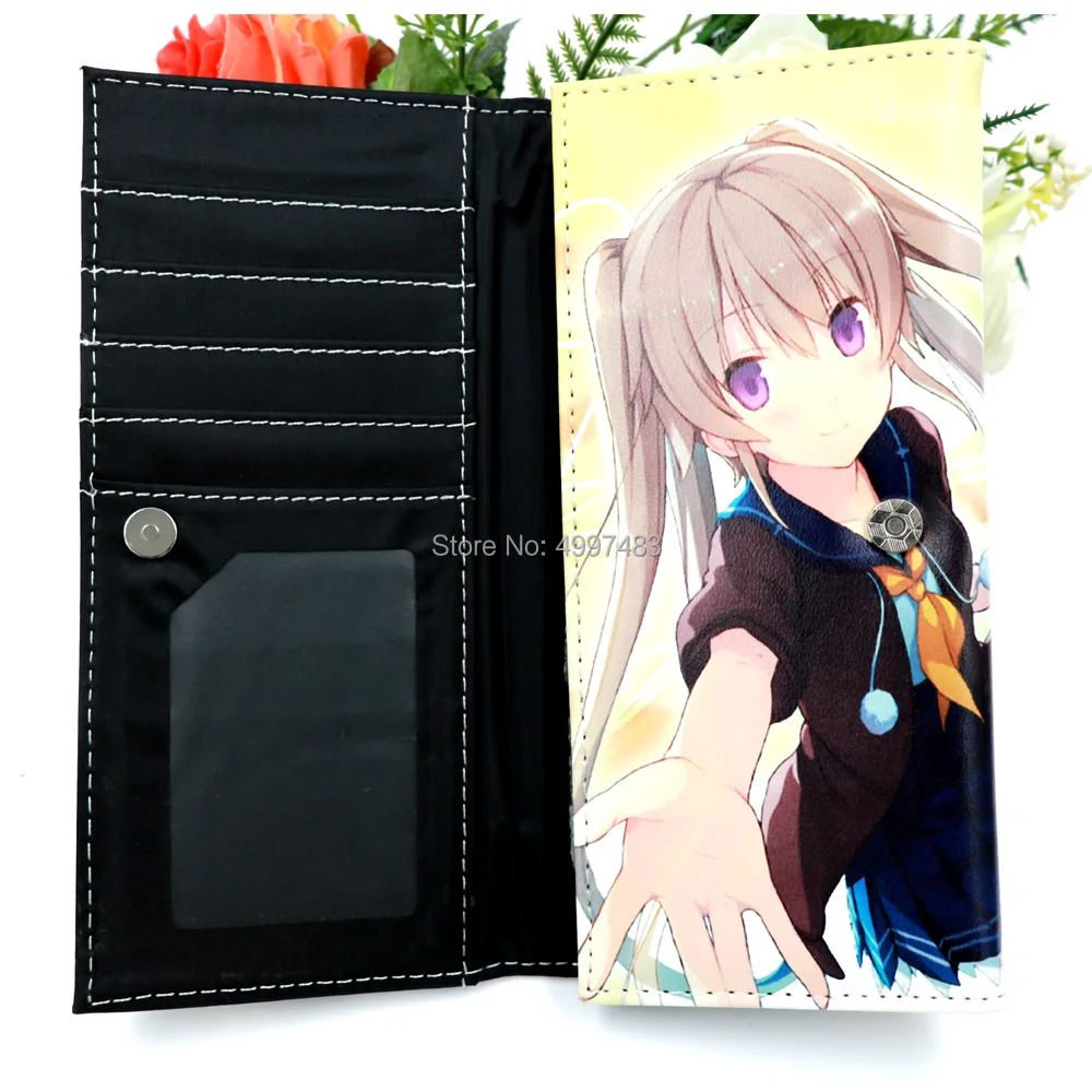Аниме Ao no Kanata no Four Rhythm Длинный кошелек Mashiro Arisaka женский держатель для карт кошелек