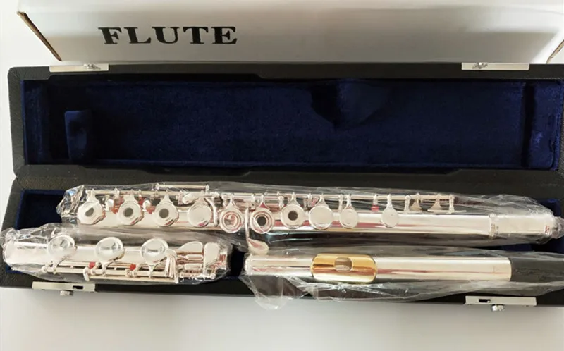

High quality flute 471H Silver flute C Tune 17 open musical instruments E key flute Professional musical With Case