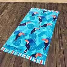 Новые продукты, пляжное покрывало, Европейский и американский стиль, фламинго, BJ, для активного отдыха, набивное бархатное пляжное полотенце из чистого хлопка, 170*90