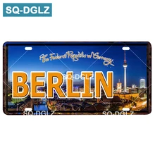 [SQ-DGLZ] Берлинский столичный номерной знак Олово старинный металлический знак настенные Декорации для бара домашний декор живопись таблички художественный плакат