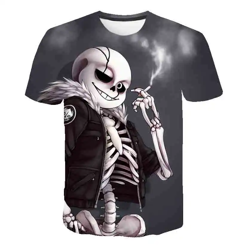 Детские и подростковые 3D футболки летняя детская футболка с игры Undertale Sans одежда