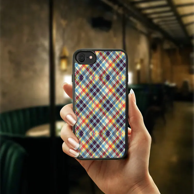 pattern 5 Популярные цветные клетчатые чехлы для мобильных телефонов с цветочным принтом, жесткий пластиковый чехол для iphone 4, 4S, 5, 5S, SE, 6, 6 S, 7, 8 Plus - Цвет: pattern 5
