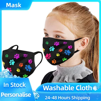 

1pcs Child Cotton Reusable Dustproof Mouth Masks Printing Black Color Tapabocas Women Men Face Mouth Mask 2020 Mascarillas
