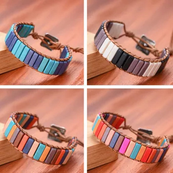 7 Chakra Bracelet Bohemian Handmade Natural Stone