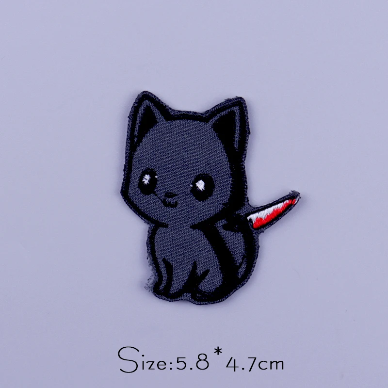 Cartoon Einhorn Patches Für Kleidung Katze Bestickt Patches Für Kleidung Thermoadhesive Patches Niedlichen Tier Streifen für Jacke – Detail 8