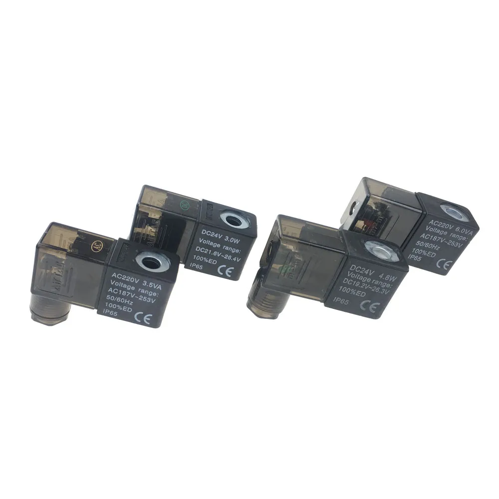 Detalle 3 de Electroválvula Airtac Model Pneumatic Solenoid Valve Coils For 4V210 4V210-08 4v310-10 4v410-15 AC220V DC24V 3V2V Neumática