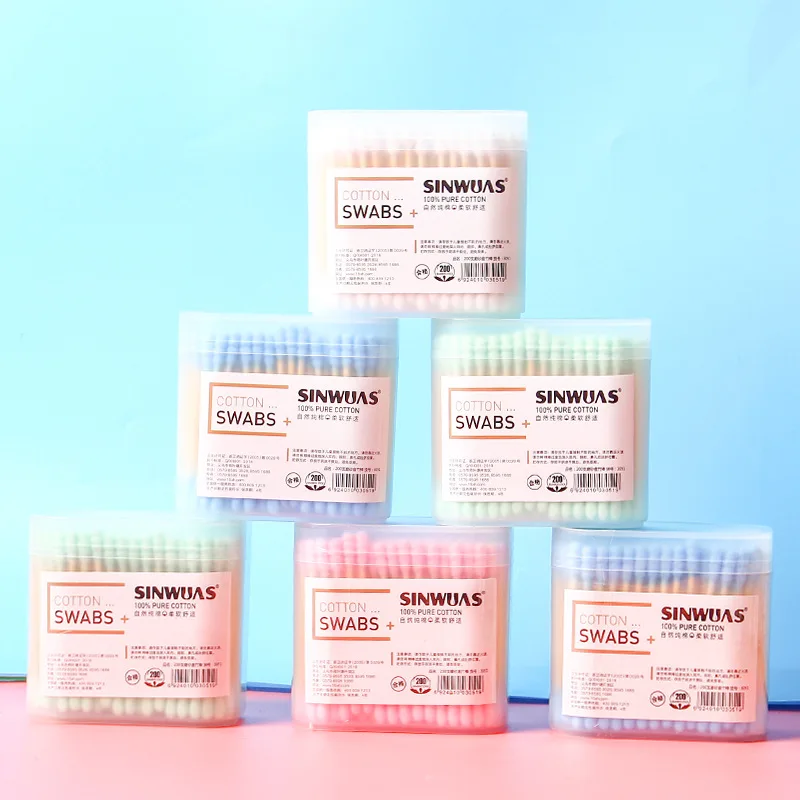 

100/200/300/500Pcs Disposable Home Dual Heads Ear Cleaning Makeup Cotton Swabs Buds Cleaning Tools