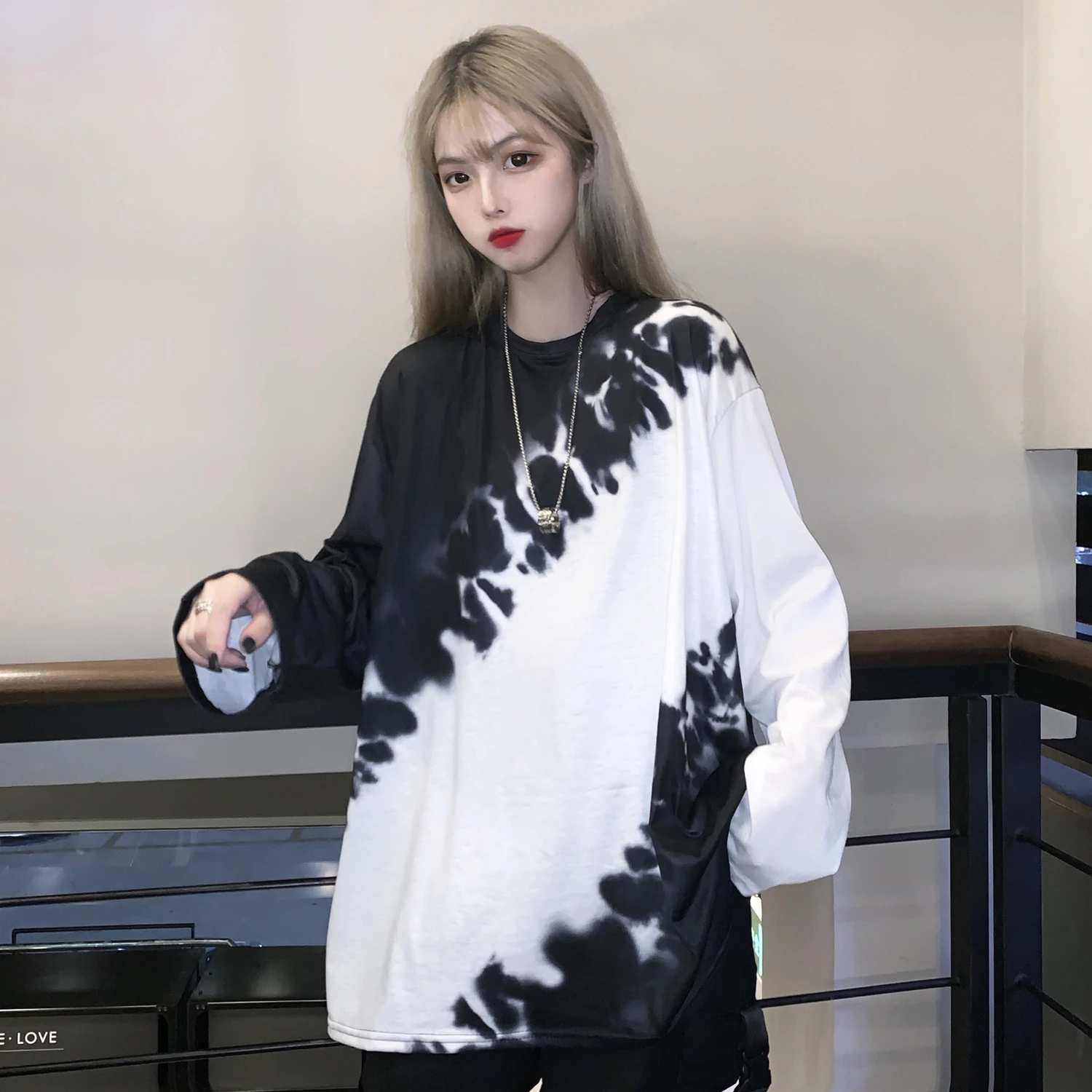 Женские модные футболки осенняя одежда 2020 Харадзюку постепенное окрашивание