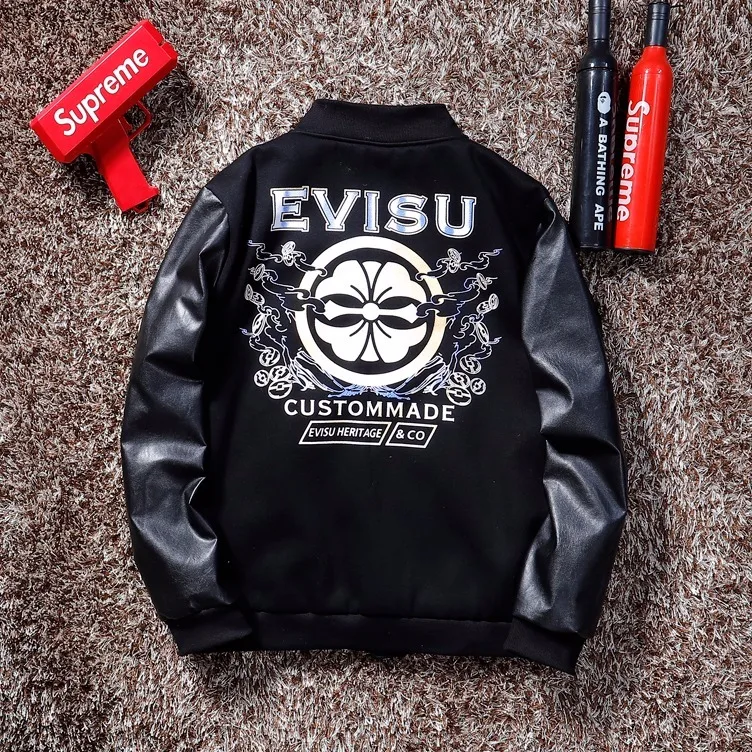 Подлинный Evisu, осенне-зимнее Мужское пальто, куртка, высокое качество, модный теплый дышащий мужской женский синтетический Тренч для пары