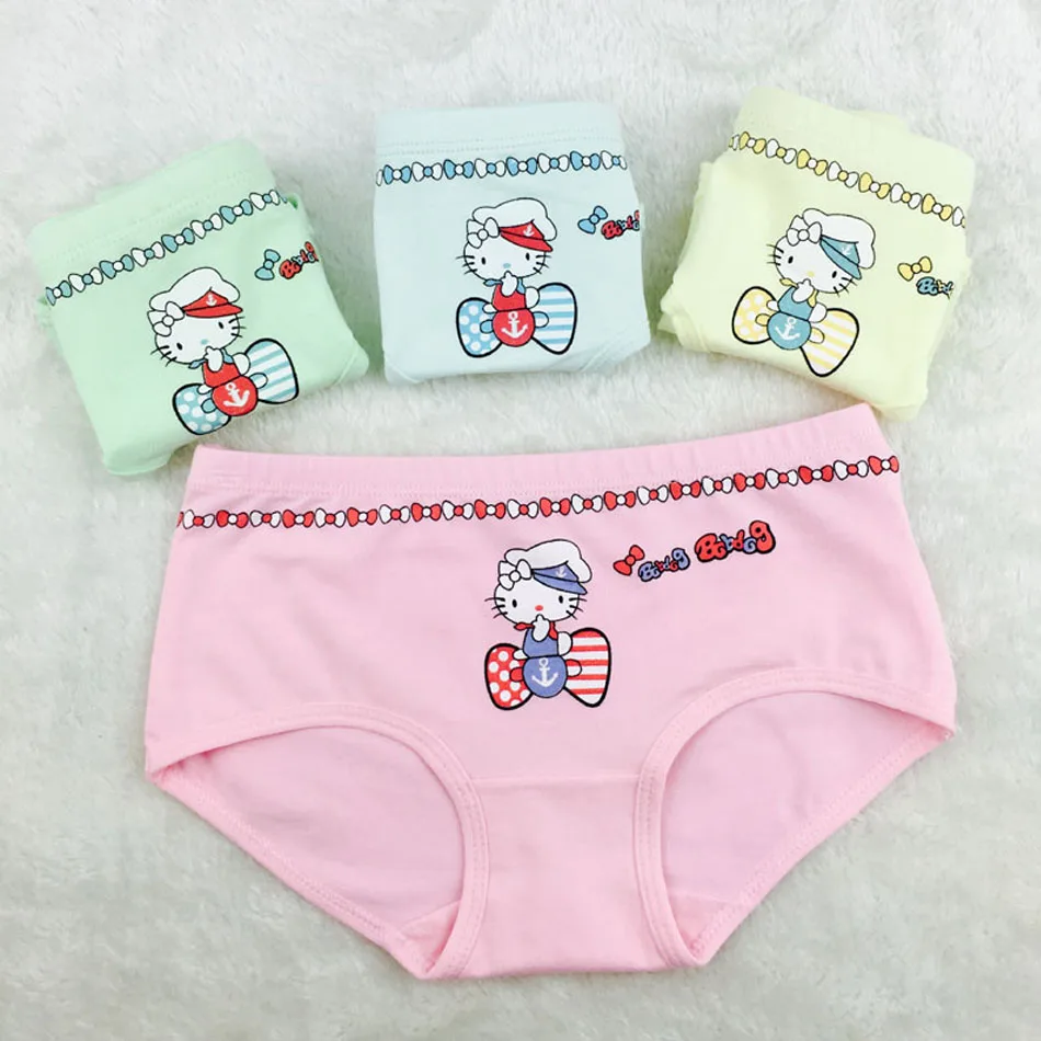 4pcs/lot new fashion kids child girls' underwear lovely panties cartoon female baby panties clothing briefs children clothe