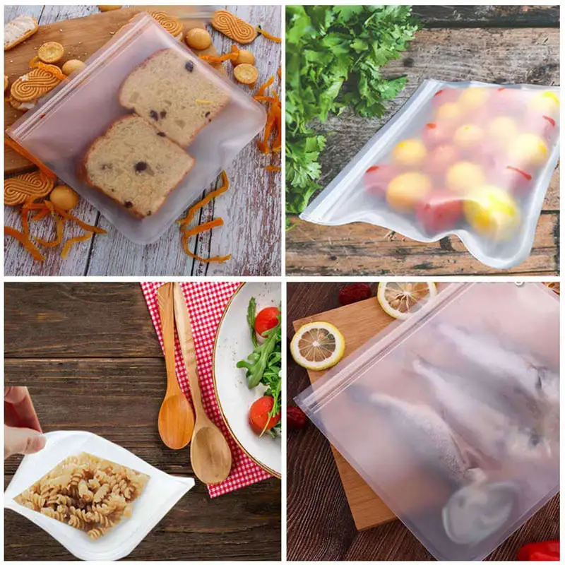 

Frosted Food Sealed Bag Freshness Protection Package Self Sealing Storage Bag for Fruit Vegetable Food Storage Preservation