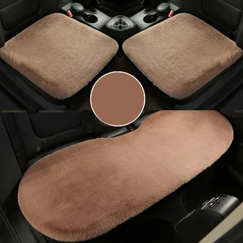 

3Pcs/set Universal Automobiles Seat Covers Car Seat Winter Plush Without Backrest Warm Seat Pad Protect Automobile interior N19
