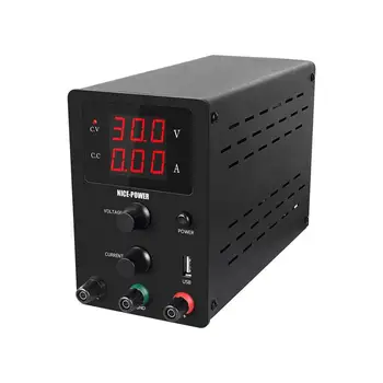 

USB DC Laboratory 30V10A Regulated Lab Power Supply Adjustable Voltage Regulator Stabilizer Switching Bench Source