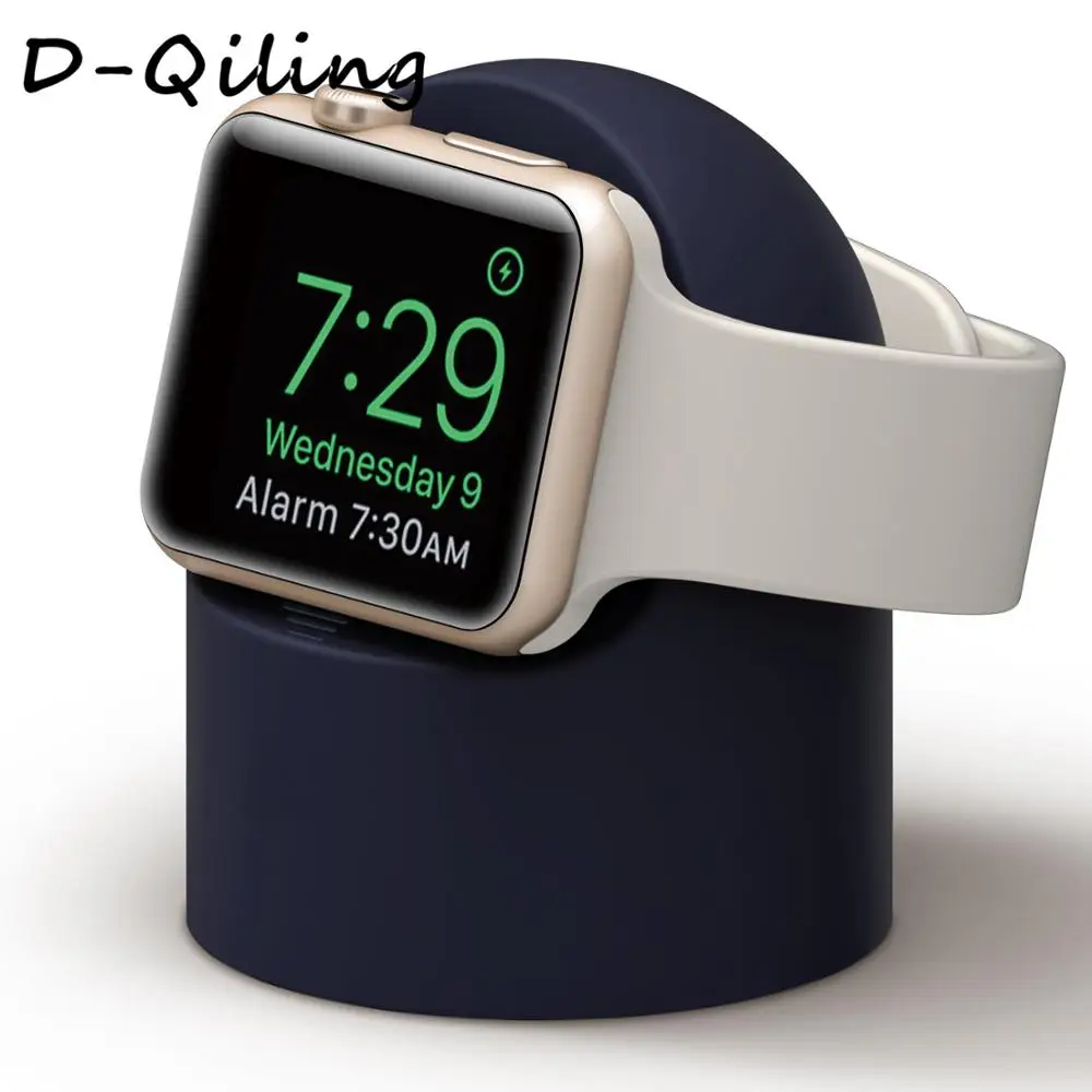 Подставка для apple watch iWatch 42 мм 38 мм 44 мм 40 мм аксессуары для часов apple watch 5 4 3 2 1 держатель станции Черный Белый - Цвет: Midnight blue
