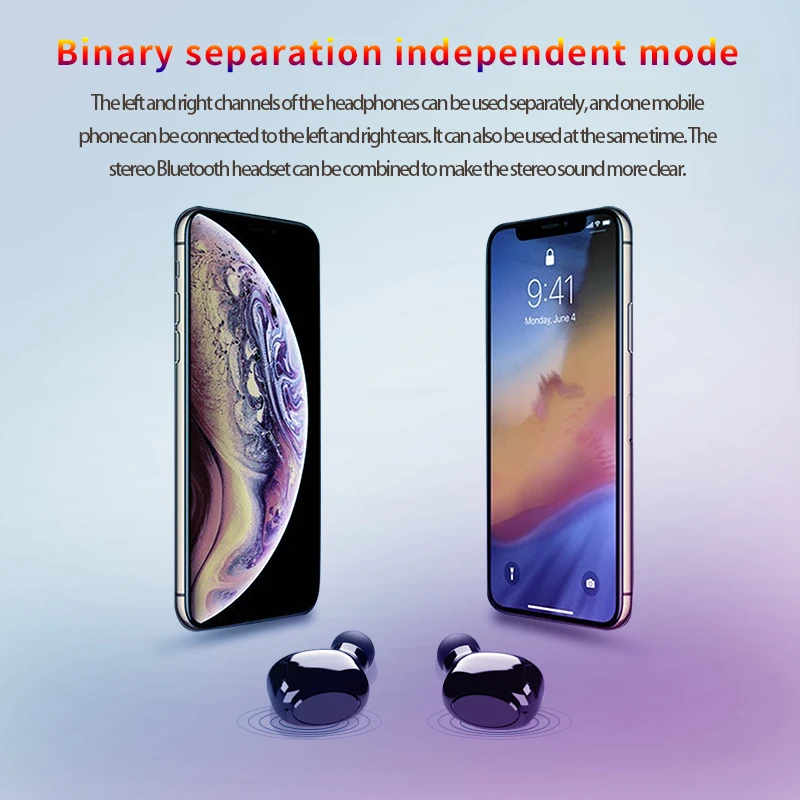 Bluetooth наушники новый стиль 5 0 Беспроводная гарнитура поддержка бега смартфон