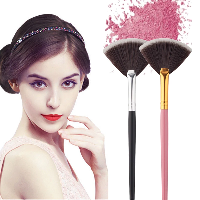 

4 Colors Makeup Brush Fan Shape Face Highlighter Blush Powder Eyeshadow Brushes Cosmetics Beauty Make Up Tools Pincel Maquiagem