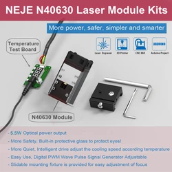 NEJE N40630 450nm Laser Module Kits 40W Blue Laser Head for Laser Engraver Wood Cutting Tool TTL/PWM Laser Module Smarter Tools