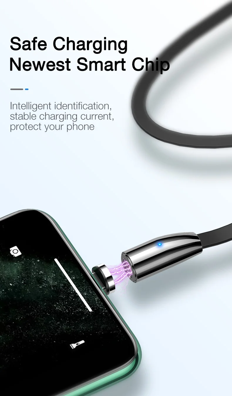 Cafele Магнитный кабель для передачи данных 3A Micro usb type C светодиодный индикатор быстрой зарядки для huawei P30 mate 30 Pro 5G Xiaomi Mi9 5G Redmi K20