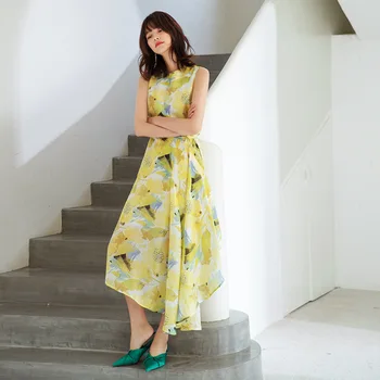 

Sundress Female Beach Dress Gray Midi Button Polka Dot Striped Women Dress Summer 2020