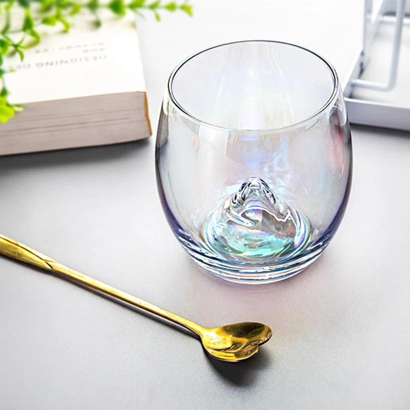 

Drinking Goblet Wine Glass Mug for c.cktail Wine And Juice 350ml Glass Cup Mugs X4YE
