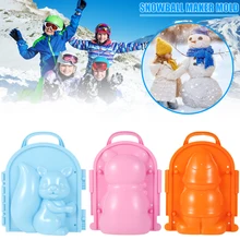 Moule à boule de neige de dessin animé pour enfants, outil de fabrication de boules de neige, de sable de neige, jouet d'extérieur, de sport, de sécurité d'hiver, amusant, nouveauté