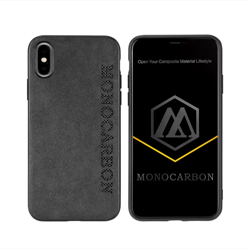 MONOCARBON Тонкий чехол Alcantara для iPhone X XS XR XS Max ультра тонкий чехол