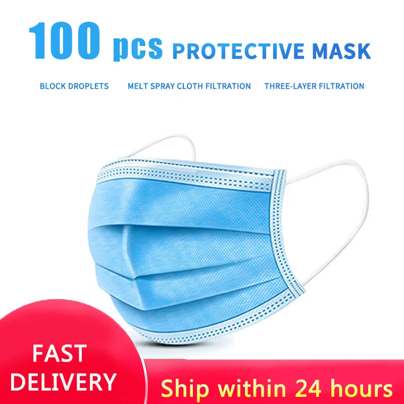 

100 pcs / pack Protection Mask Anti Dust Virus Fast Shipping Top Selling Masks
