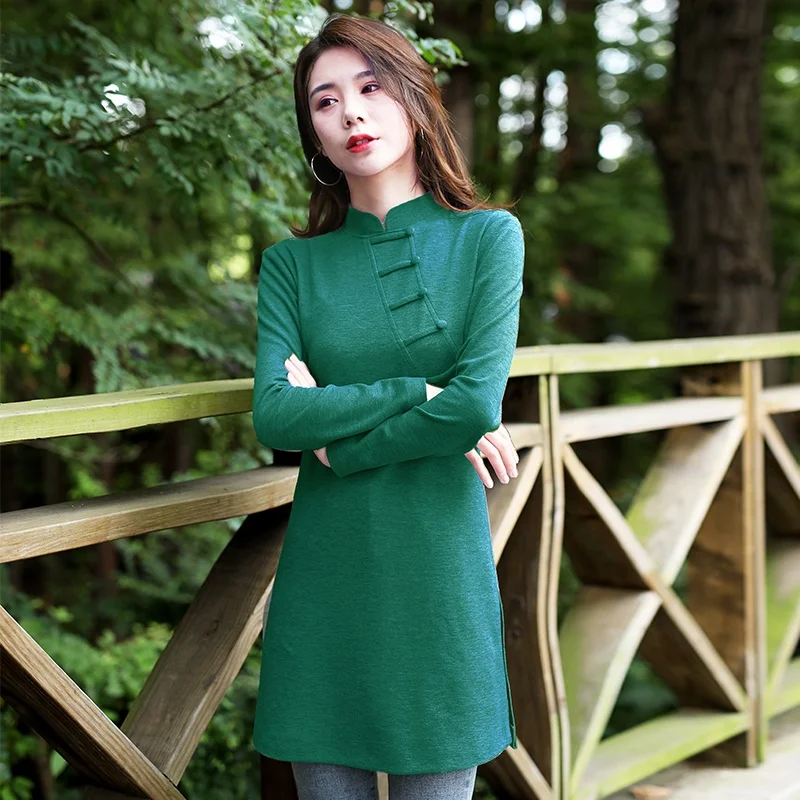 Традиционная китайская одежда для женщин Cheongsam топ женские топы и блузки Ретро Стиль Элегантные Женские китайские Топы TA2169
