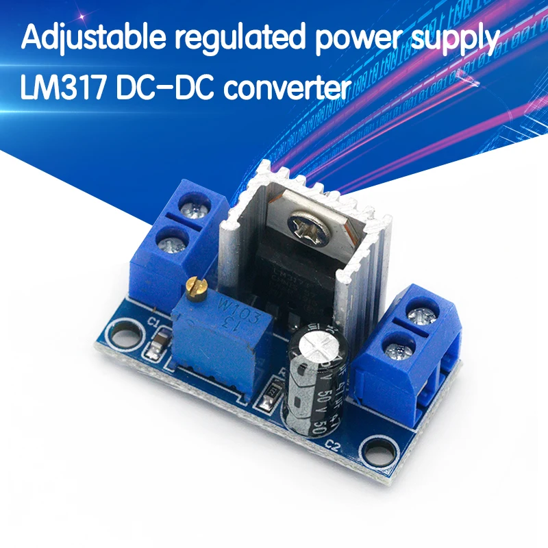 LM317 DC преобразователь понижающий модуль печатной платы линейный регулятор