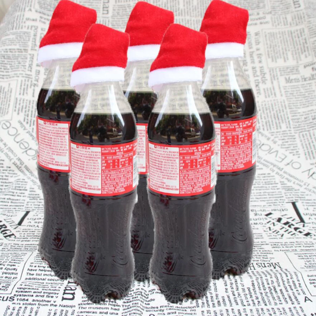 20 шт Мини Рождественская шляпа красный Санта DIY леденец Конфеты Крышка