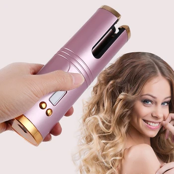 Hair Curler Wireless Automatic Curling Iron Electric Iron Set Adjustable Temperature Modeling Tool Rotation Wave Styer Household 1