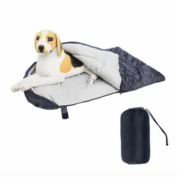 

Large waterproof dog sleeping bag pet bed backpack warm dog pad with portable storage bag indoor outdoor travel 45"x29"^o^