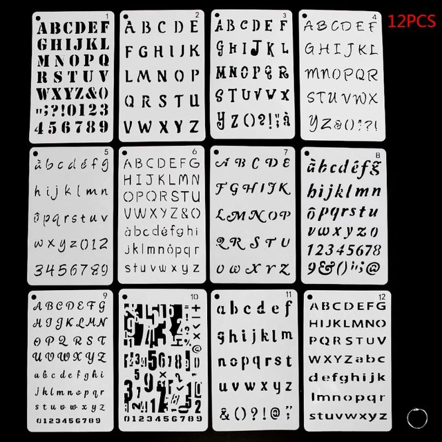 40pcs Set English Letter Stencils For Painting Mould Alphabet