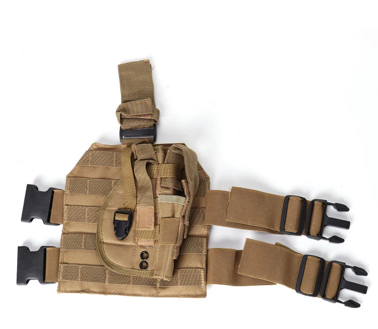 Открытый тактический MOLLE падения Ноги сумка Платформа Панель С Пистолетной кобуры Регулируемый нейлон подсумок сумка - Цвет: sand