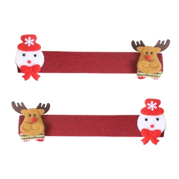 

Christmas Refrigerator gloves Handle Cover Practical Doorknob Door Handle Cover Double-door Fridge Gloves Kitchen Tools