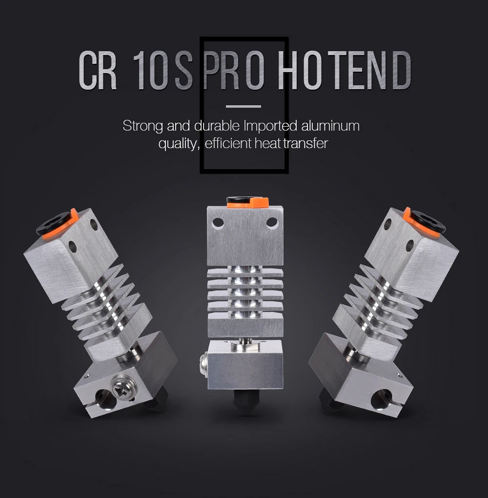 CR10S PRO Hotend Swiss MK8 насадка теплоотвод обновленный комплект металлический 3D-принтер экструдер нагревательный блок для CR 10S PRO Micro 1,75 мм