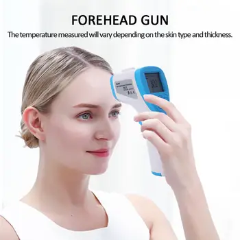 

Home for Batteries Forehead Thermometer Infrared Thermometer White Practical LCD Health Care Body Thermometer Contactless Kids