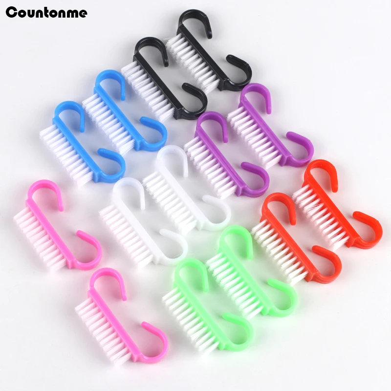 

100 шт./лот набор кистей для очистки дизайна ногтей для маникюра порошковое средство для удаления мягкого порошка смешанные цвета кисти для ногтей УФ-гель салонные инструменты