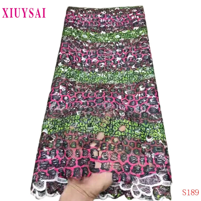 African Lace Fabric High Quality Lace Printing Flower Cord Lace Punch cotton Fabric For Nigerian Wedding lace fabric S190