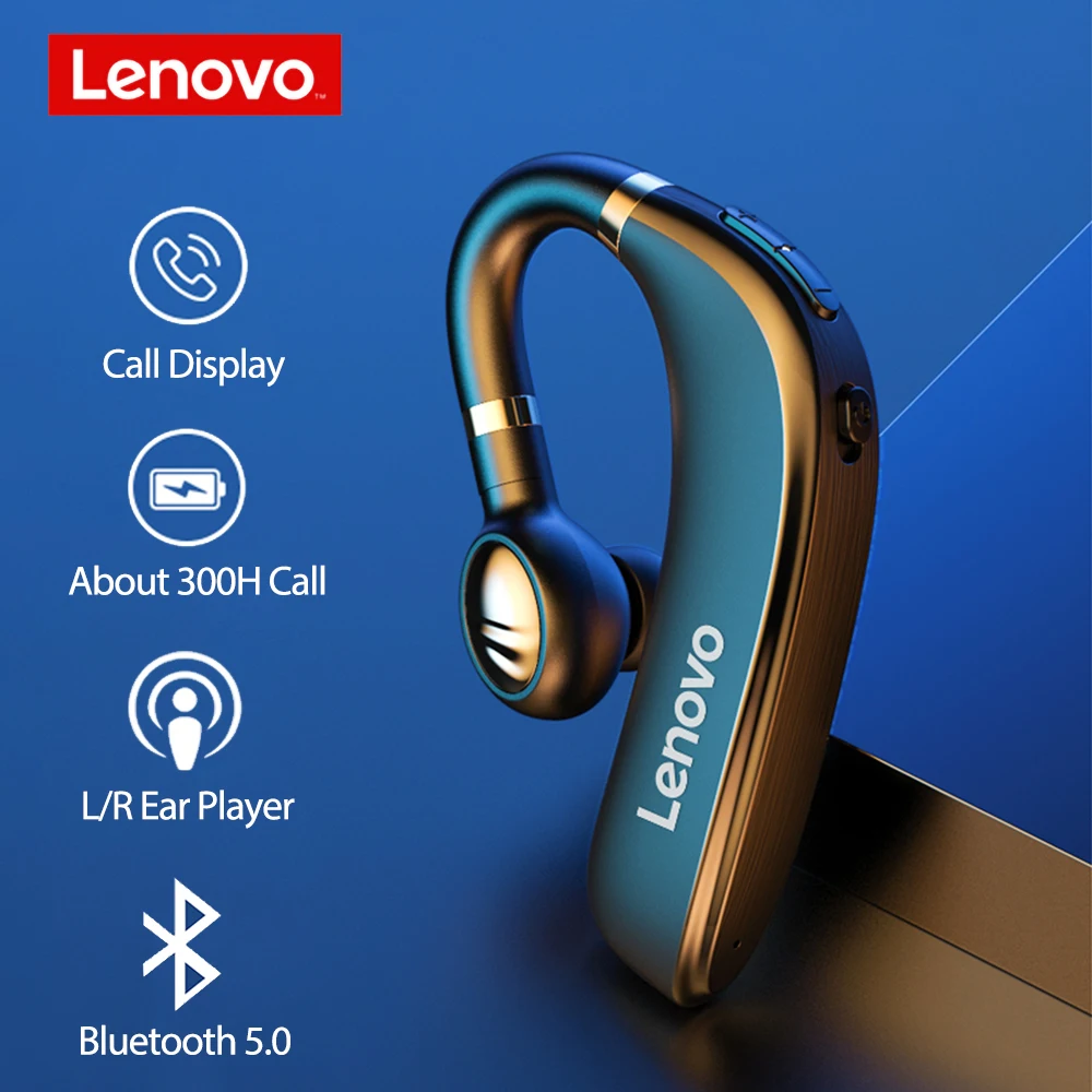 Оригинальные беспроводные наушники Lenovo HX106 с ушным крючком бизнес Bluetooth 5 0 HIFI звук