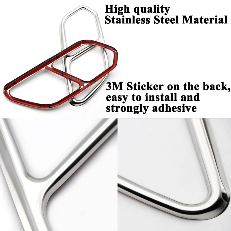 Ceny 2 sztuk zestaw SEEYULE tylny samochód wydechowy tylna rura wydechowa tłumik rura dekoracyjna wskazówka osłona na usta akcesoria dla VW Volkswagen Touareg 2019