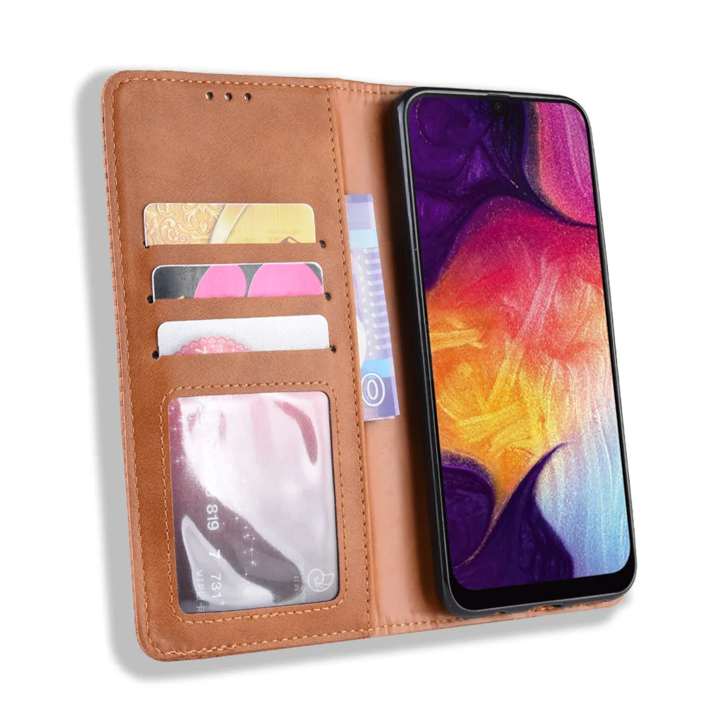 Кожаный флип-чехол для samsung Galaxy A30S A50S A70S A10 A20 A30 A50 A70 S M40 30 20 10 J4 J6 плюс A9 A7 чехол-кошелек с магнитом Coque