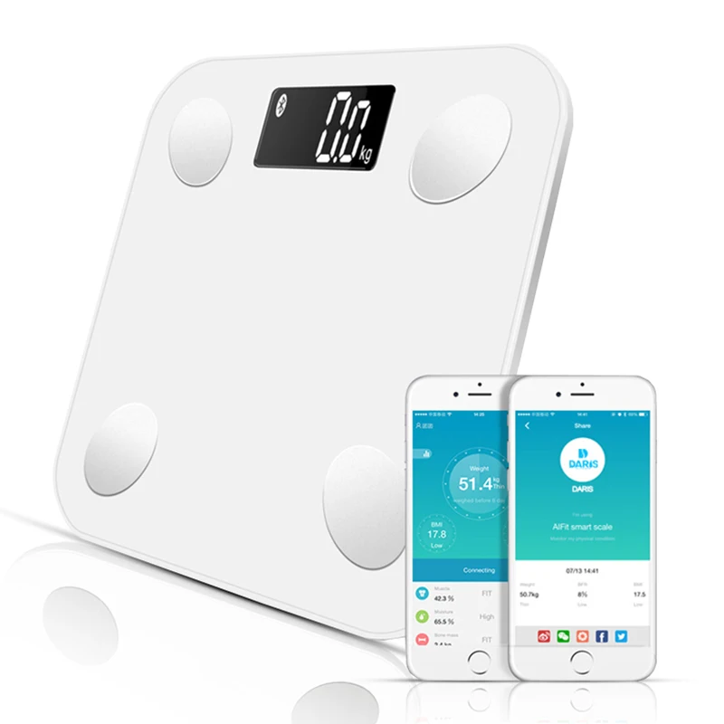 Sdarisb escalas bluetooth piso peso corporal escala de banheiro inteligente display backlit balança peso corporal gordura muscular água massa imc