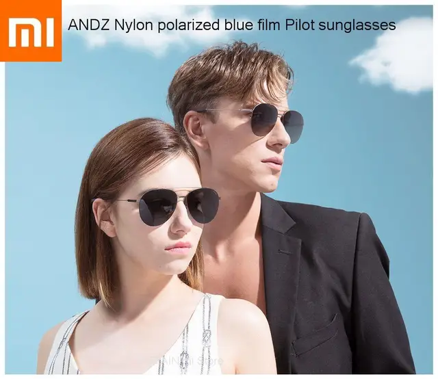 $US $58.79 2020 Xiaomi Mi Pilot Sunglasses Men Women Polarized Cycling Driving Sun Glasses Case Xiomi Aviator 