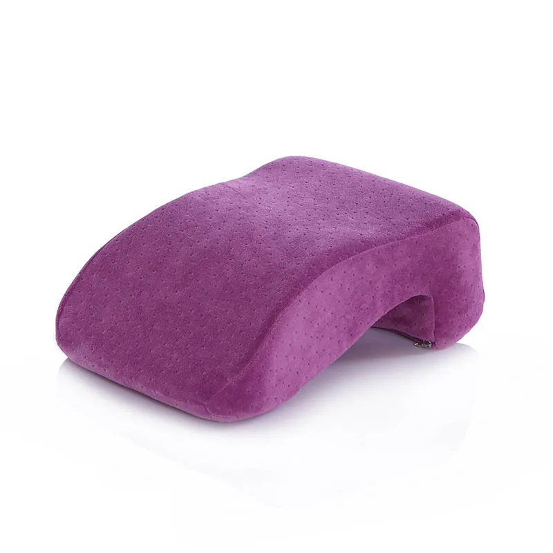 Purple Velvet Подушка для путешествий полые мягкие бархатные удобные подушки для поддержки шеи для офиса обеденный перерыв автомобиля изысканное мастерство - Цвет: Purple Velvet