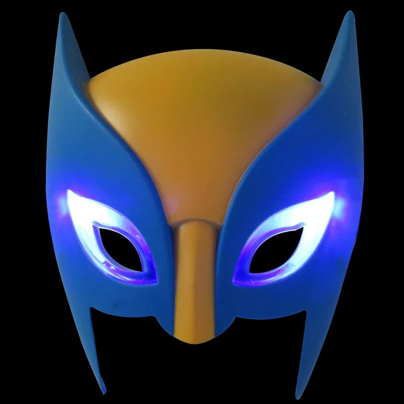 Светящийся светодиодный маска супергероя Мстители Железный человек/Халк/Бэтмен/Человек-паук/Капитан Америка/Тор маска для вечеринки
