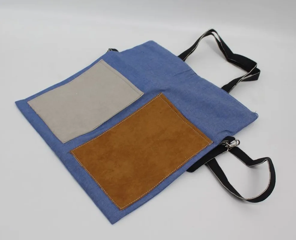 canvas bag shoulder bag woman zip open women tote bag big capacity material canvas shopping bag patchwork women bag