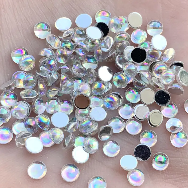 4mm(400pcs) Различные размеры драгоценные камни хрустальные AB Стразы прозрачные акриловые кристаллы камни стразы не горячей фиксации блокнот ручной работы бусины для творчества своими руками - Цвет: 4mm(400pcs)