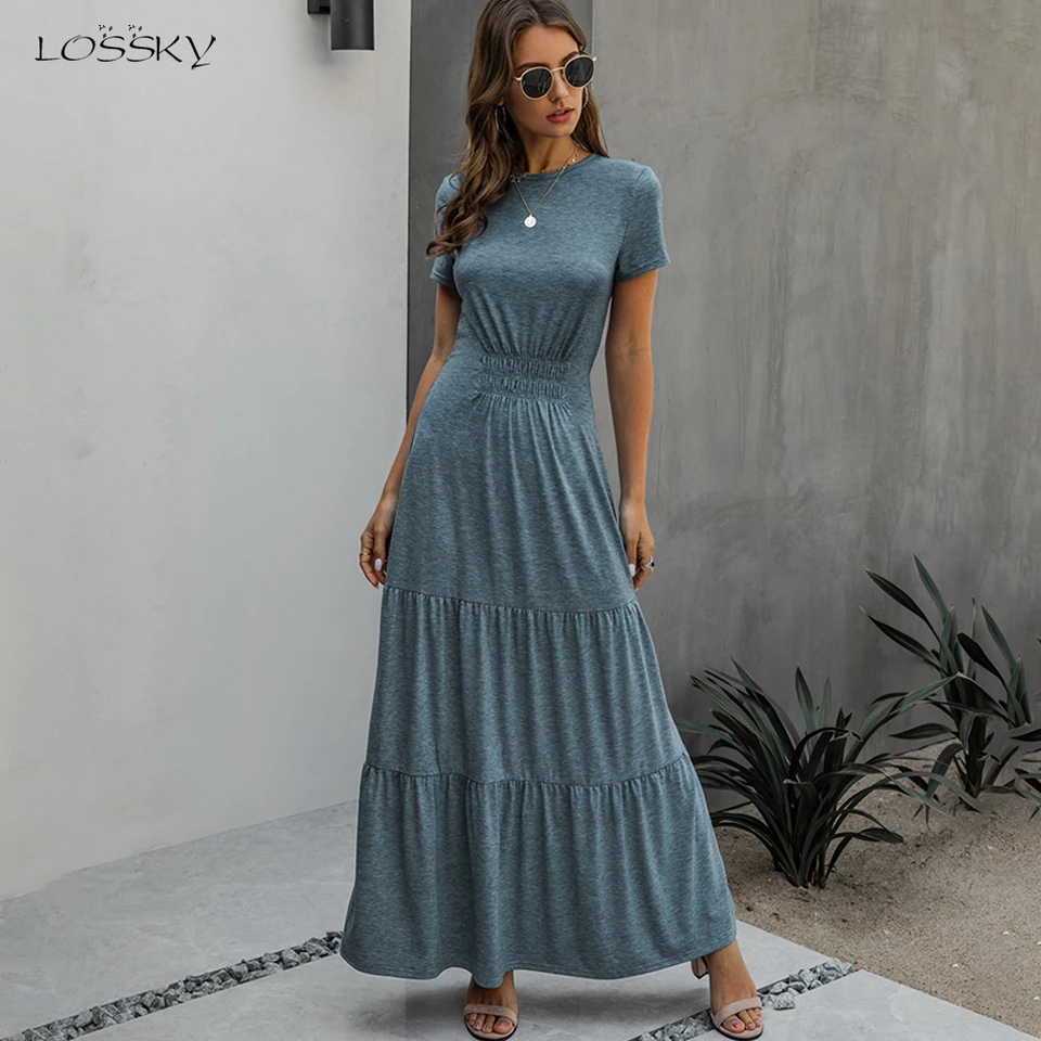 long fitted dress casual