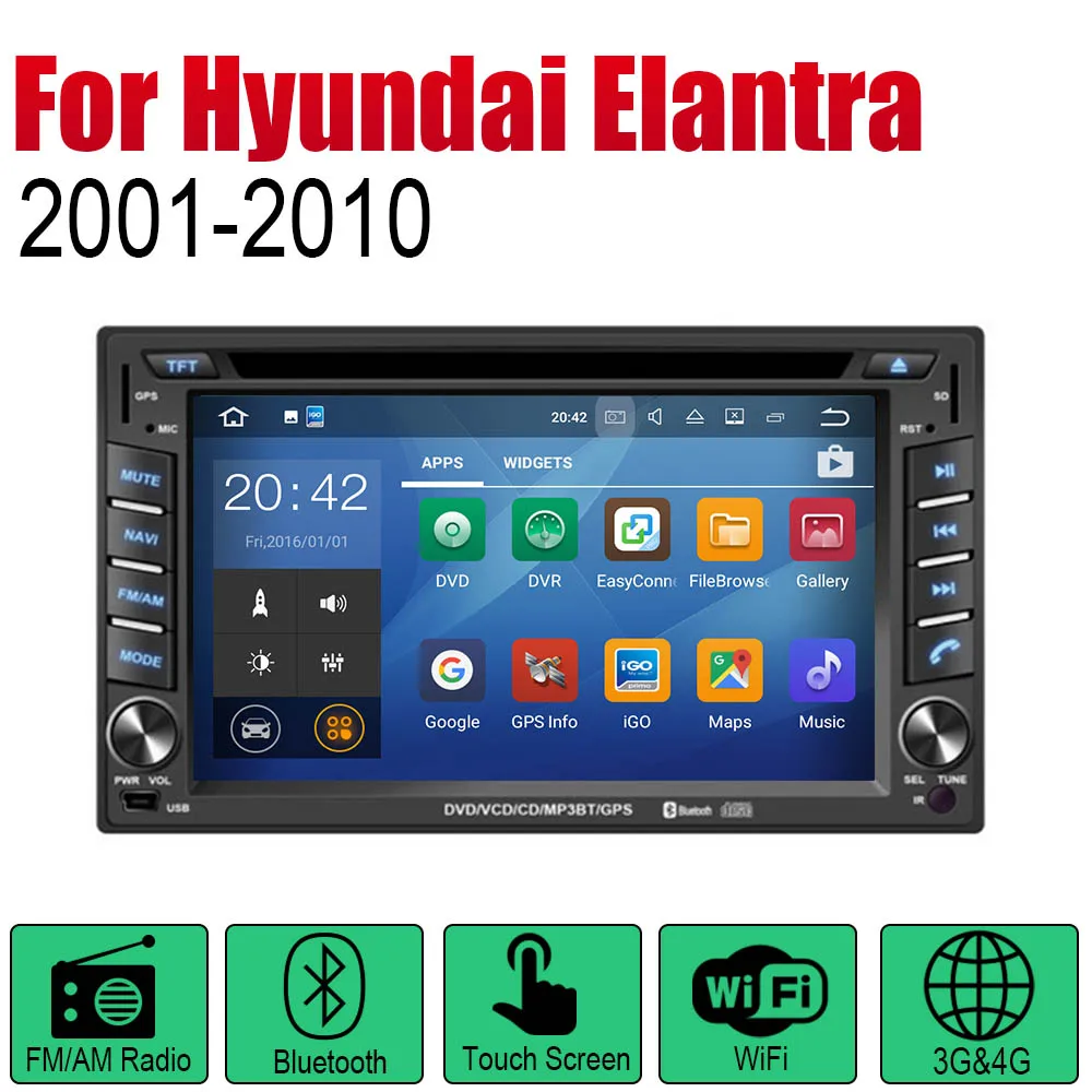ZaiXi автомобильный dvd-плеер gps навигация для hyundai Elantra Lavita 2001~ 2010 автомобильное мультимедиа андроид экран системы радио стерео - Цвет: Standard machine